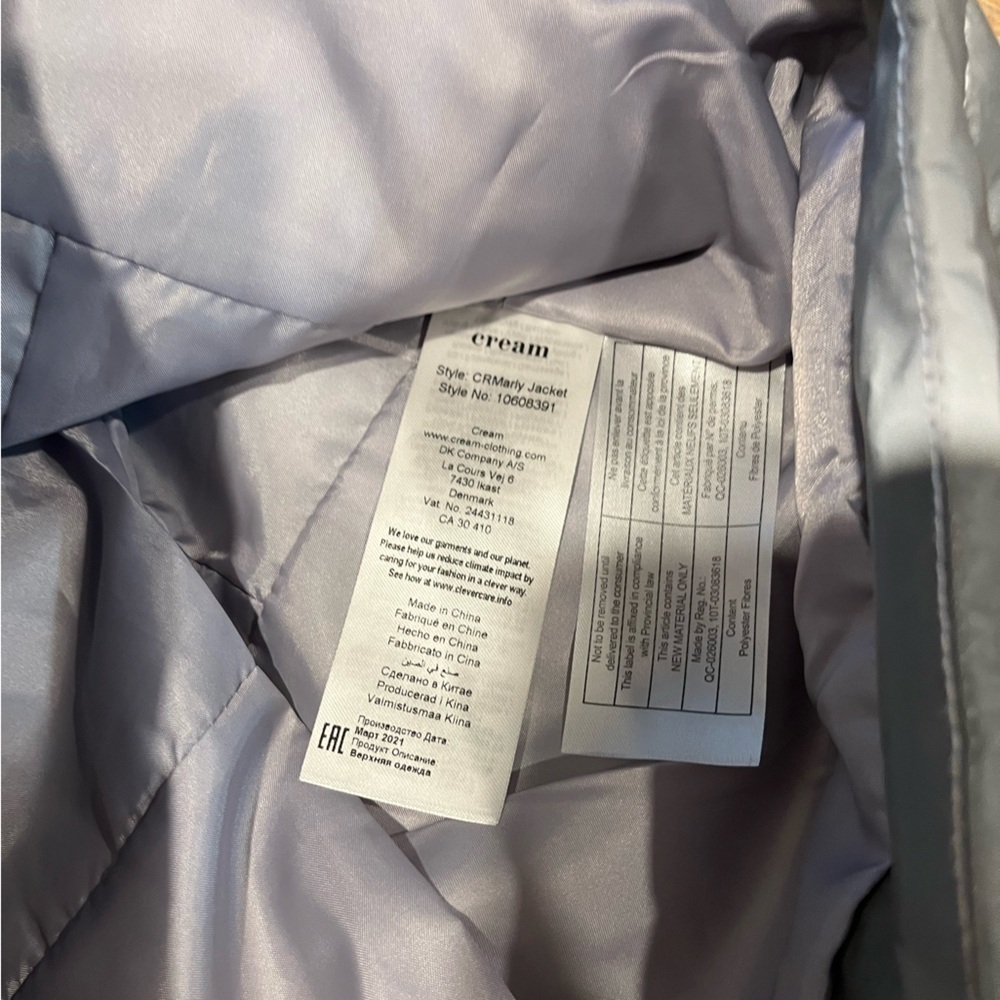 CREAM PUFFER JACKET – SIZE 40 (M) - Picture 7 of 10
